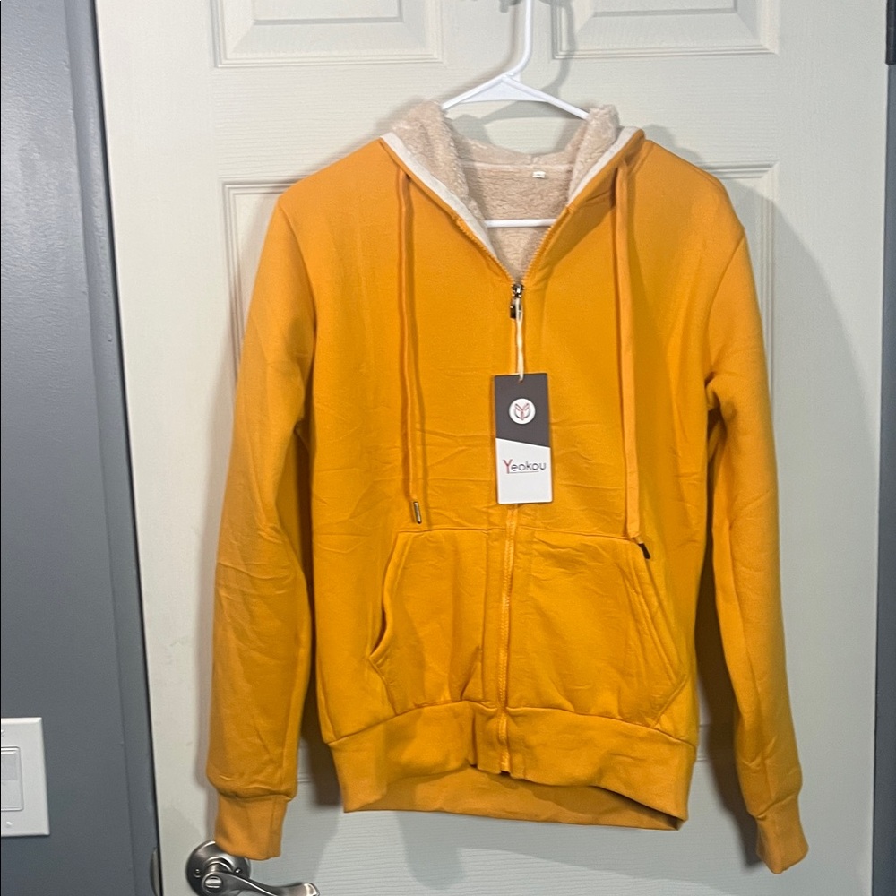 Yeokou Women's Warm Yellow Hoodie